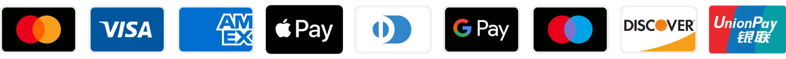 Payment card and digital wallet logos